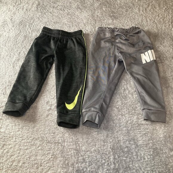 Nike Polyester Toddler little boys Set of 2  Jogger Pants size 3T With Logos - Picture 1 of 6